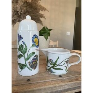 Vintage Portmeirion  Botanic Gardens Coffee Service Set Sugar Shaker & Creamer